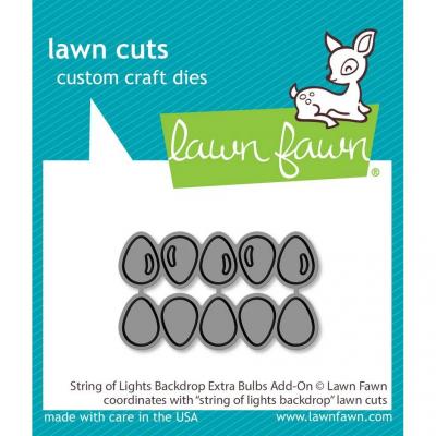 Lawn Fawn Cutting Dies - String Of Lights Backdrop Extra Bulbs Add-On